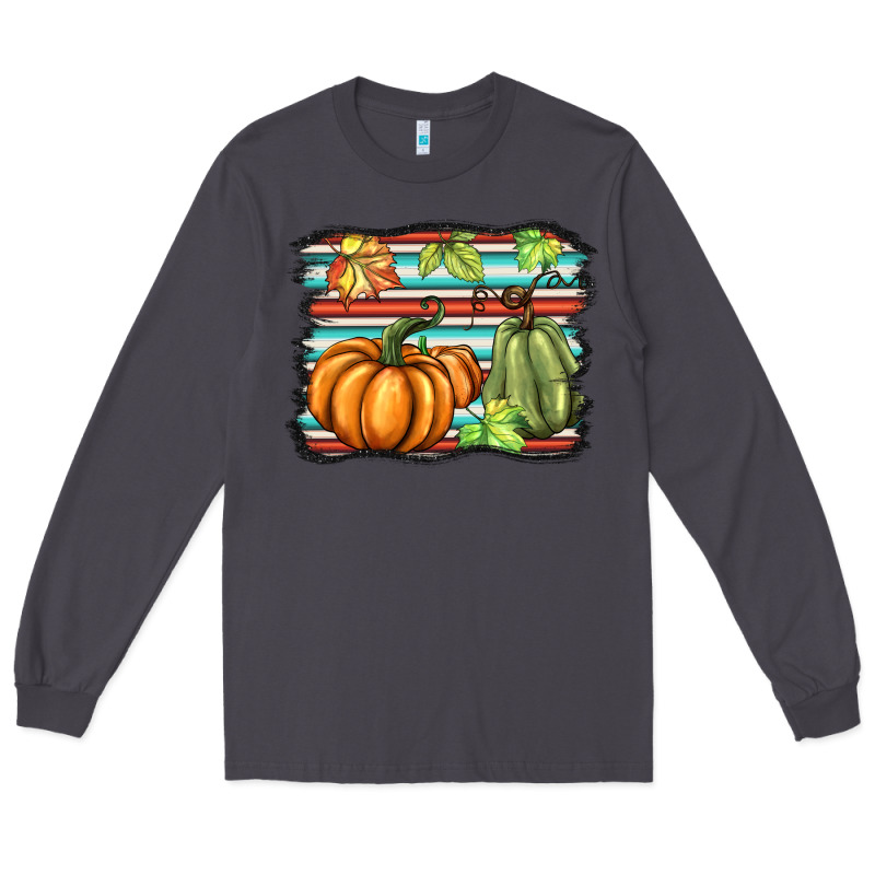 Fall Pumpkin  Background Long Sleeve Tee by BarkalooDesign | Teevron