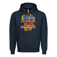 Navy she loves jesus Zipper Hoodie - texasbilliewilder