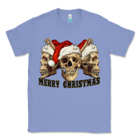 Colony Blue Merry Christmas Skulls Classic Tee - RanaPortraitStore