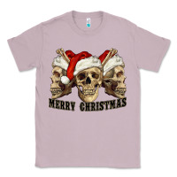 Lilac Merry Christmas Skulls Classic Tee - RanaPortraitStore