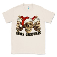Natural Merry Christmas Skulls Classic Tee - RanaPortraitStore