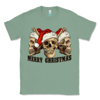 Sage Merry Christmas Skulls Classic Tee - RanaPortraitStore