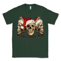 Sports Green Merry Christmas Skulls Classic Tee - RanaPortraitStore