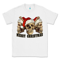 White Merry Christmas Skulls Classic Tee - RanaPortraitStore