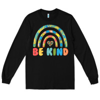Black be kind autism Long Sleeve Tee - MaliasSmallBusiness