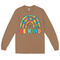 Toasted Coconut be kind autism Long Sleeve Tee - MaliasSmallBusiness
