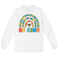 White be kind autism Long Sleeve Tee - MaliasSmallBusiness