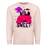 Pale Pink a little wild a little sweet Premium Sweatshirt - JahusDesignShop