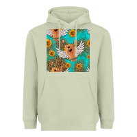 Matcha rock n roll hands seamless pattern Heavyweight Hoodie - HRA Design Shop
