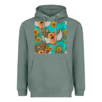 Sage rock n roll hands seamless pattern Heavyweight Hoodie - HRA Design Shop