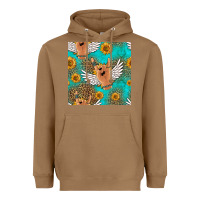 Toasted Coconut rock n roll hands seamless pattern Heavyweight Hoodie - HRA Design Shop