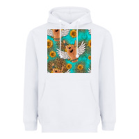 White rock n roll hands seamless pattern Heavyweight Hoodie - HRA Design Shop