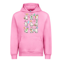 Fuchsia Pink bunny ghost Urban Hoodie - MaliasSmallBusiness