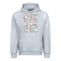 Heather Grey bunny ghost Urban Hoodie - MaliasSmallBusiness