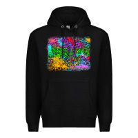 Black colorful leopard background Premium Hoodie - RanaPortraitStore