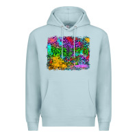 Blue Mist colorful leopard background Premium Hoodie - RanaPortraitStore