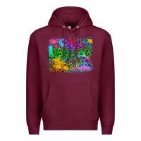 Burgundy colorful leopard background Premium Hoodie - RanaPortraitStore