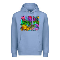 Colony Blue colorful leopard background Premium Hoodie - RanaPortraitStore