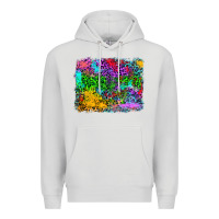 Dove Grey colorful leopard background Premium Hoodie - RanaPortraitStore