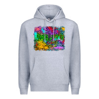 Heather Grey colorful leopard background Premium Hoodie - RanaPortraitStore