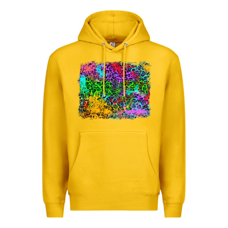Colorful Leopard Background Premium Hoodie by RanaPortraitStore | Teevron