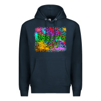 Navy colorful leopard background Premium Hoodie - RanaPortraitStore