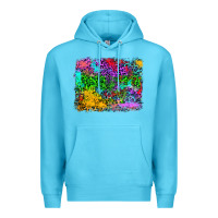 Ocean Blue colorful leopard background Premium Hoodie - RanaPortraitStore