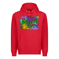 Red colorful leopard background Premium Hoodie - RanaPortraitStore