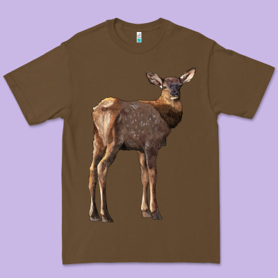 Elk Fawn Deer Premium Tee Designed By Lillyallendesigns