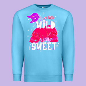A Little Wild A Little Sweet Premium Sweatshirt Designed By Jahusdesignshop