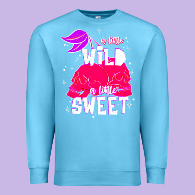 A Little Wild A Little Sweet Premium Sweatshirt Designed By Jahusdesignshop