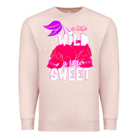 Pale Pink a little wild a little sweet Premium Sweatshirt - JahusDesignShop
