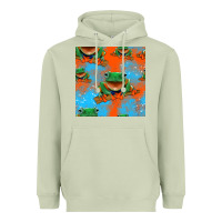 Matcha funny frogs seamless pattern Heavyweight Hoodie - HRA Design Shop
