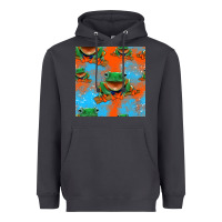 Smoke funny frogs seamless pattern Heavyweight Hoodie - HRA Design Shop