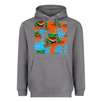 Storm funny frogs seamless pattern Heavyweight Hoodie - HRA Design Shop