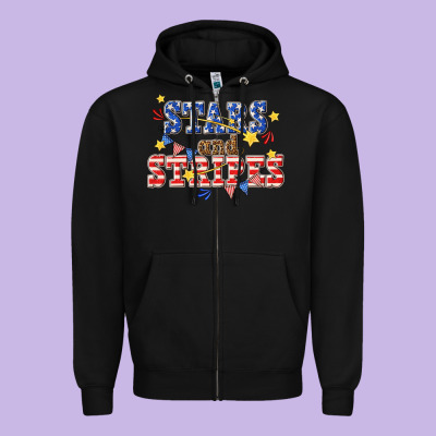 Zipper Hoodie stars and striper billie wilder
