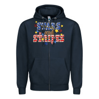 Navy stars and striper billie wilder Zipper Hoodie - texasbilliewilder