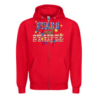Red stars and striper billie wilder Zipper Hoodie - texasbilliewilder