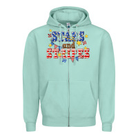 Seafoam stars and striper billie wilder Zipper Hoodie - texasbilliewilder