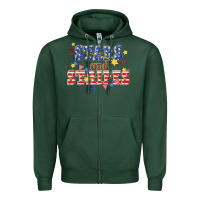 Sports Green stars and striper billie wilder Zipper Hoodie - texasbilliewilder