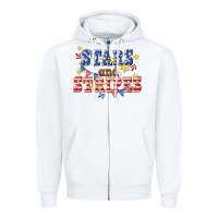 White stars and striper billie wilder Zipper Hoodie - texasbilliewilder