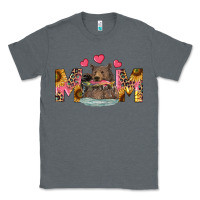 Charcoal Heather Mom Bear With Sunflowers Classic Tee - RanaPortraitStore