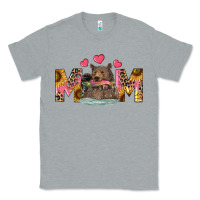 Heather Grey Mom Bear With Sunflowers Classic Tee - RanaPortraitStore