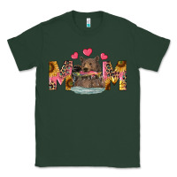 Sports Green Mom Bear With Sunflowers Classic Tee - RanaPortraitStore