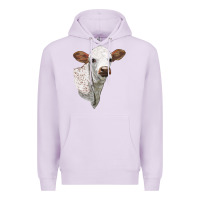 Lilac Texas Longhorn Calf Face Premium Hoodie - LillyAllenDesigns