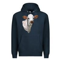 Navy Texas Longhorn Calf Face Premium Hoodie - LillyAllenDesigns