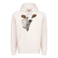 Pale Pink Texas Longhorn Calf Face Premium Hoodie - LillyAllenDesigns