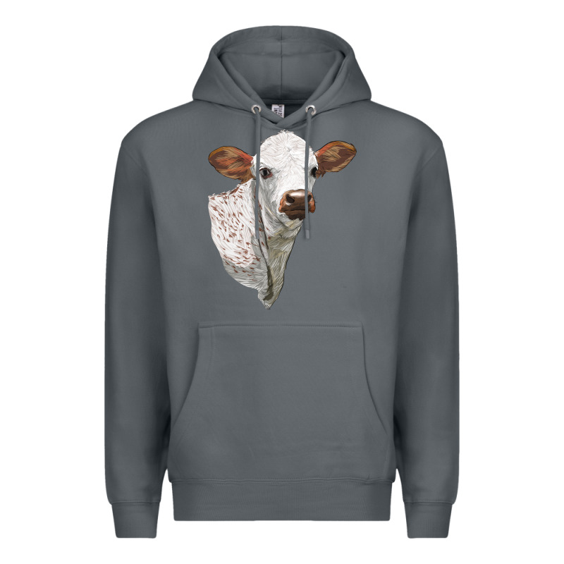 Texas Longhorn Calf Face Premium Hoodie by LillyAllenDesigns | Teevron