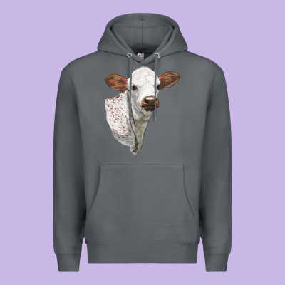 Texas Longhorn Calf Face Premium Hoodie Designed By Lillyallendesigns