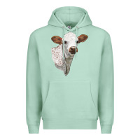 Seafoam Texas Longhorn Calf Face Premium Hoodie - LillyAllenDesigns